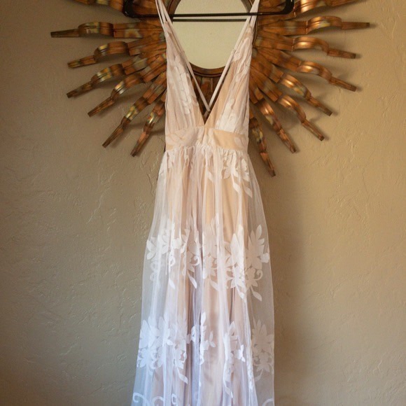 Elegant White Maternity bridesmaid Dress vneck photoshoot wedding gown long - Picture 5 of 5